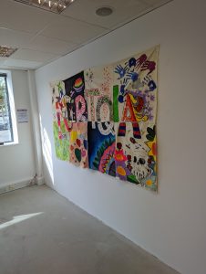 LGBT Tapestry made after a kind donation to our art workshop.